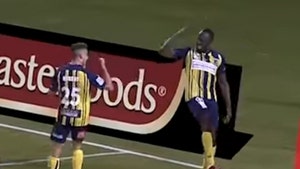 Usain Bolt Celebrates Pro Soccer Goal with 'Shoot' Dance