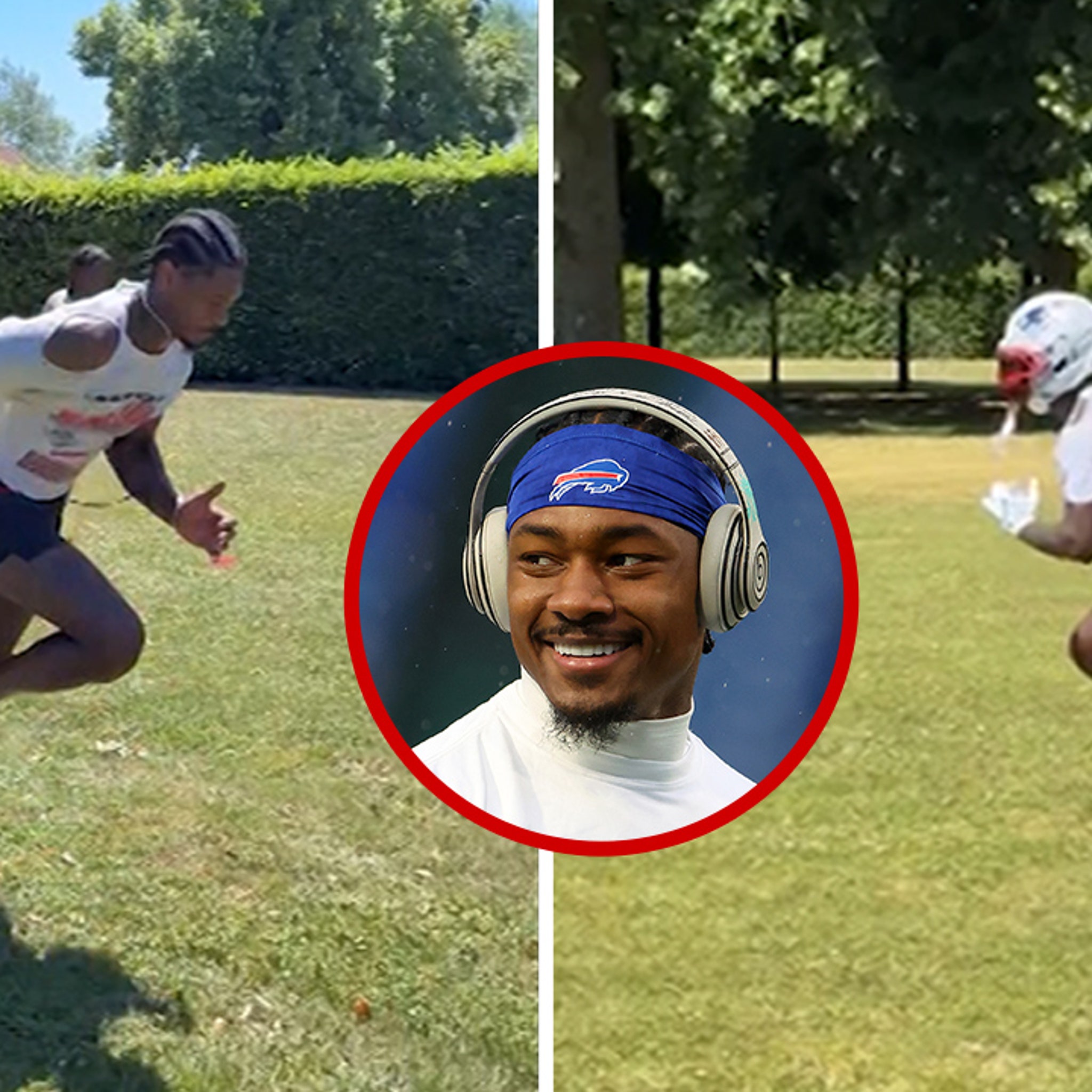 Stefon Diggs Works Out While on Vacay With Cardi B