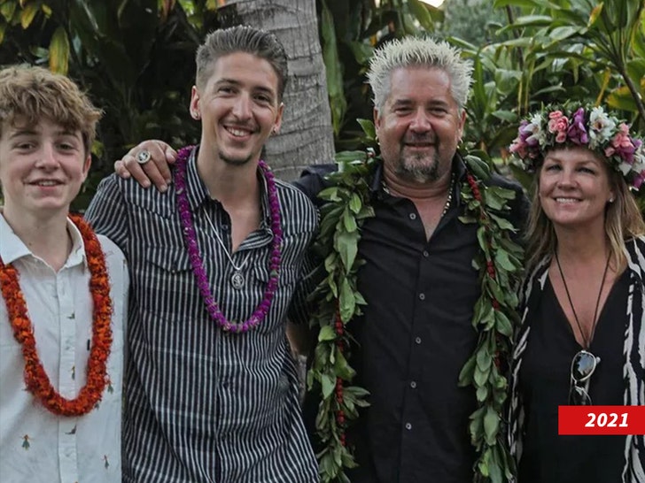 guy fieri with family in hawaii 2021