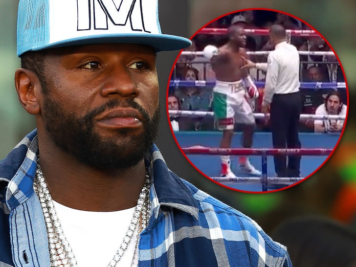 Floyd Mayweather Fires Referee in Middle of John Gotti III Rematch