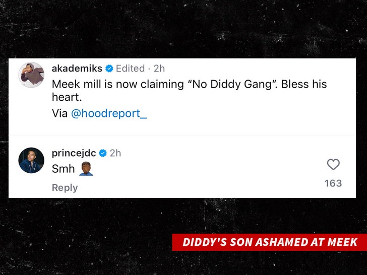 Diddy's Son Ashamed At Meek tweet