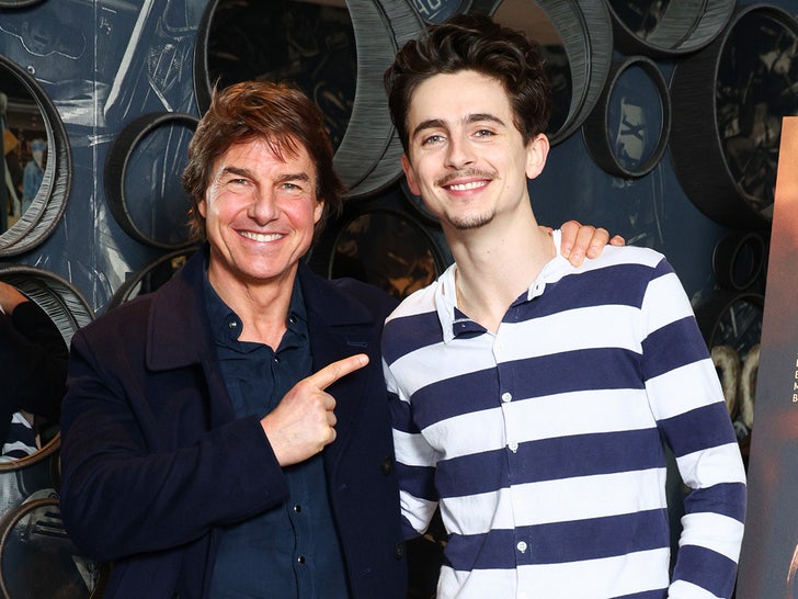 Tom Cruise Surprises Timothée Chalamet At Bob Dylan Biopic Screening