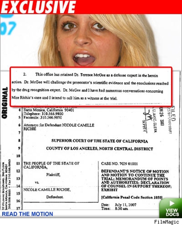 Richie to Prosecutor -- Your Drug Test on Me Stinks :: 0710-nicole-doc-launch-fm-01-2