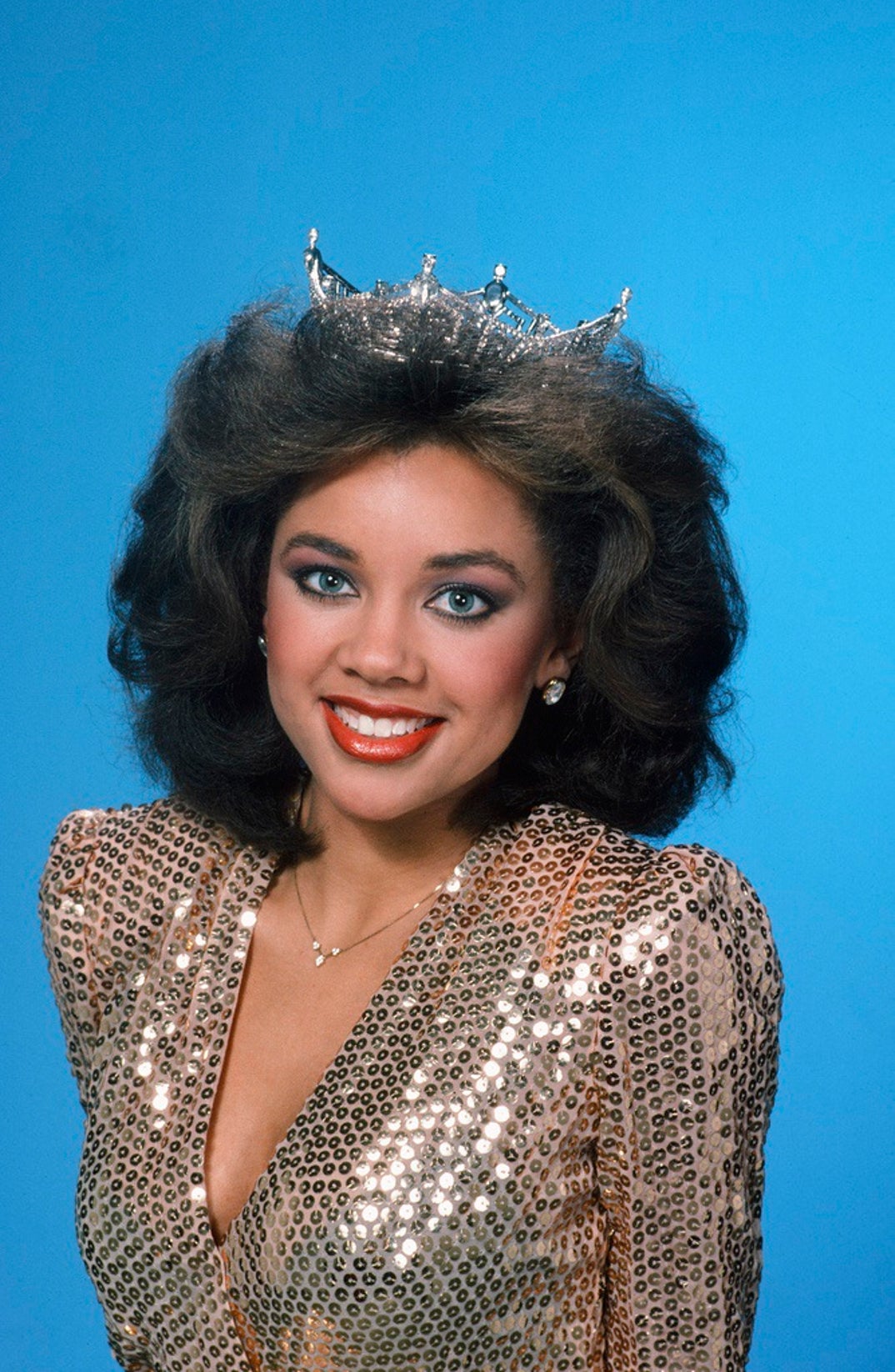 Vanessa Williams poses for Miss America Pageant, 1984