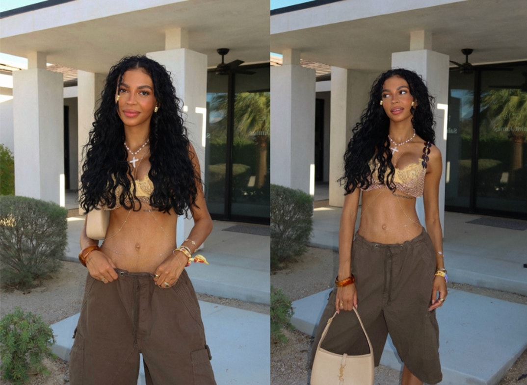 Secret Lives of Mormon Wives Star Layla Taylor in the Dainty Bra in Yellow from Gooseberry Intimates, the Jade Signet Ring from Caitlyn Minimalist, and the Carmen Dark Green Ring from Agapee.
Brands: Gooseberry Intimates,  Caitlyn Minimalist, Agapee