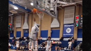 LeBron James' 14-Year-Old Son, Bryce, Dunks For 1st Time, Dad's Proud!