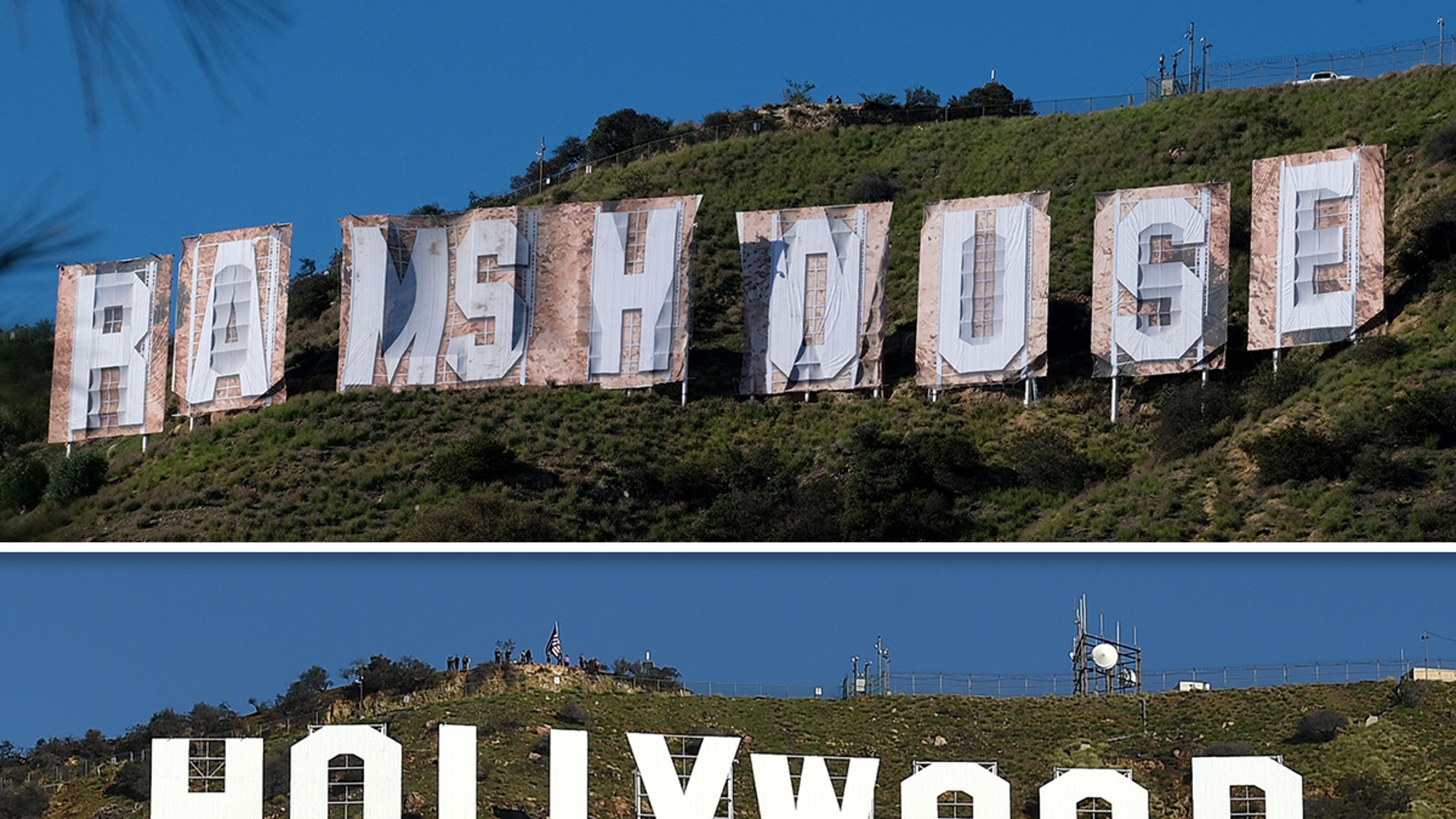 Hollywood sign changed to 'Rams House' after Super Bowl victory