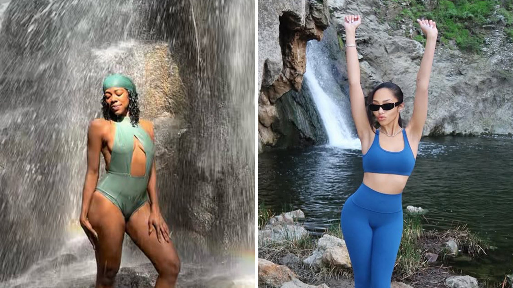 Waterfall For These Sizzling Stars ... What A Rush!