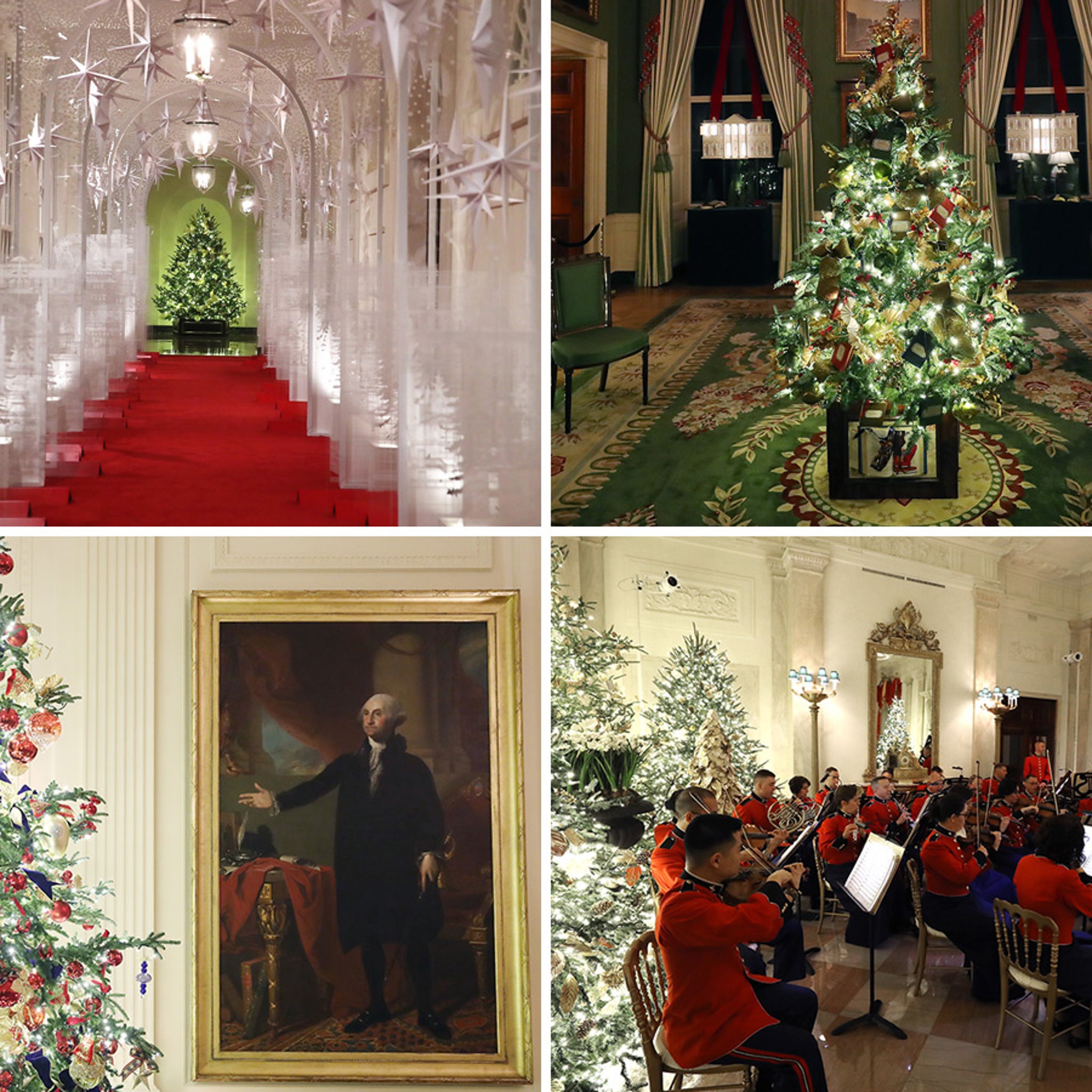 White House Christmas Decorations Melania Unveils Patriotic Theme