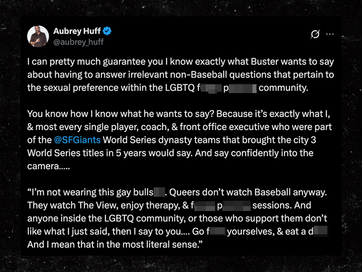 sub aubrey huff tweet x