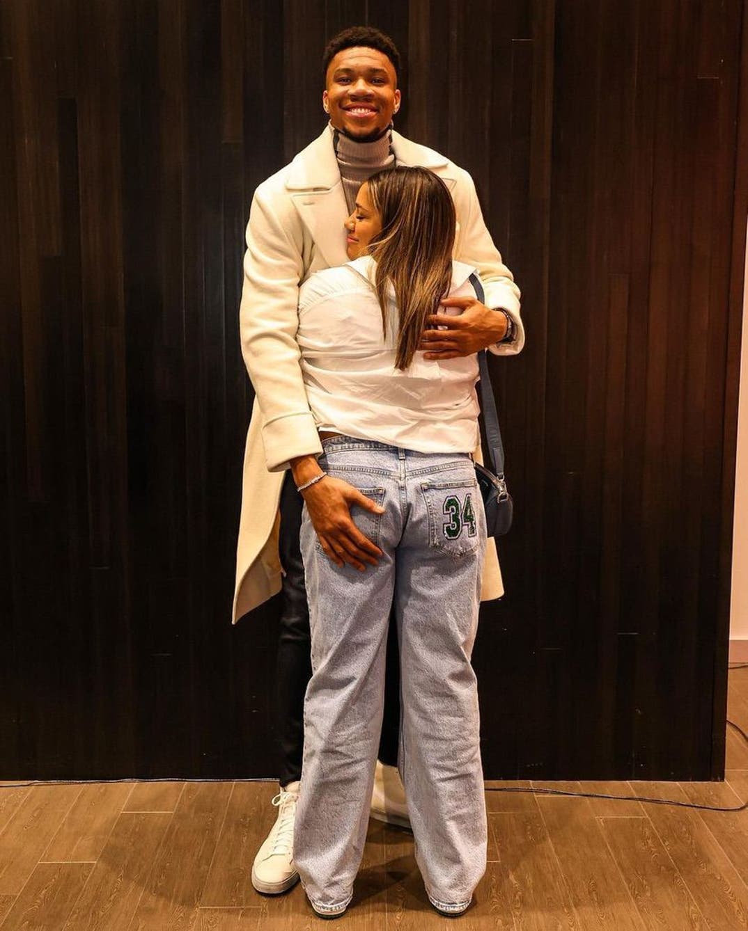 Giannis Antetokounmpo and Mariah Riddesprigger