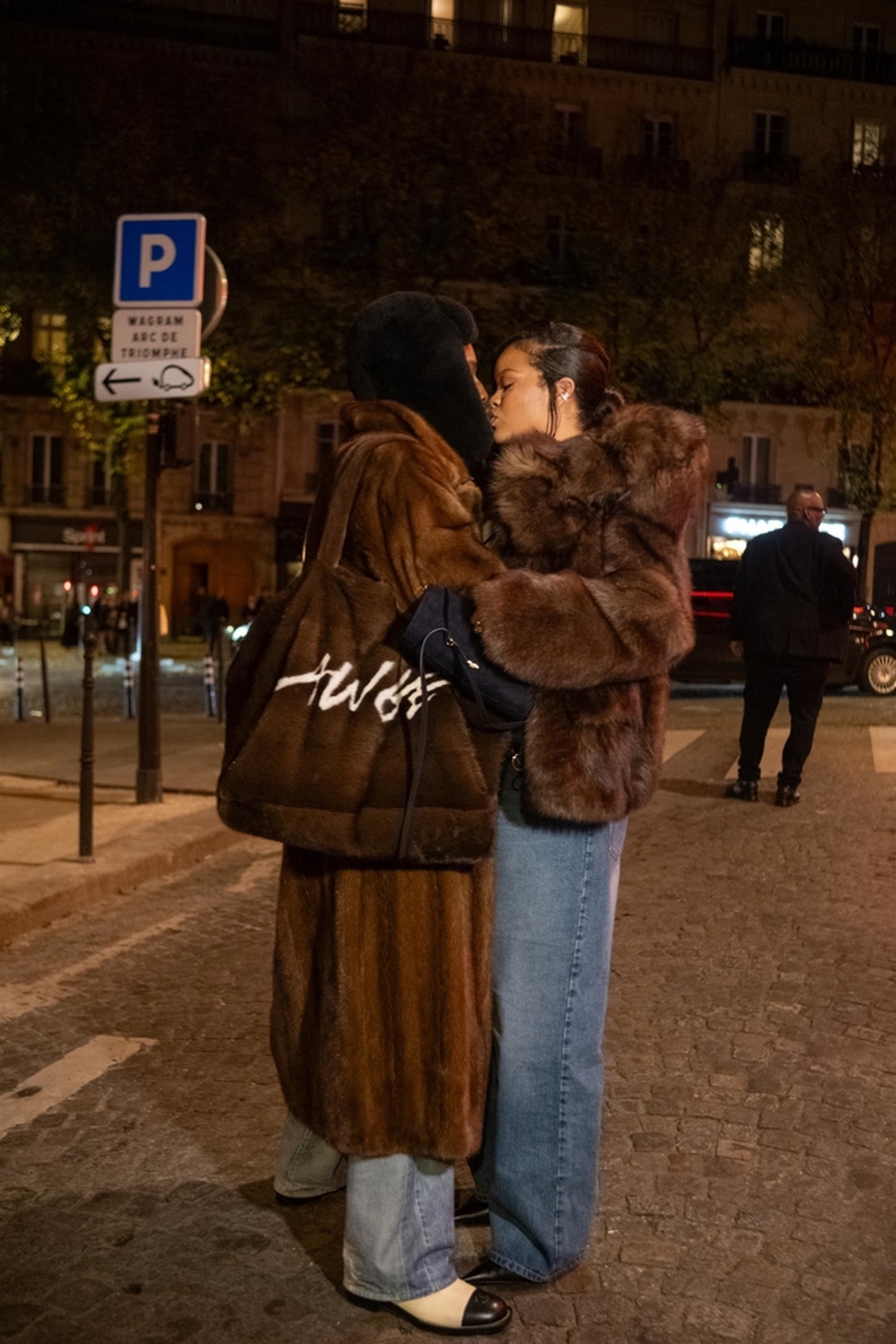 Rihanna and A$AP Rocky Kiss in Paris 3