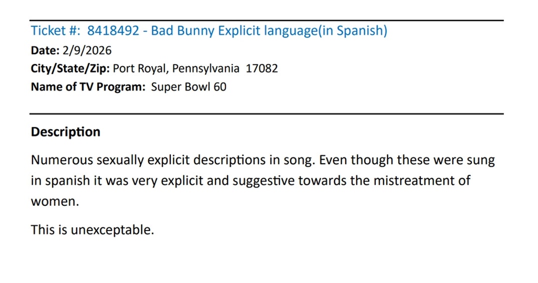 Super Bowl Half Time Complaints 11