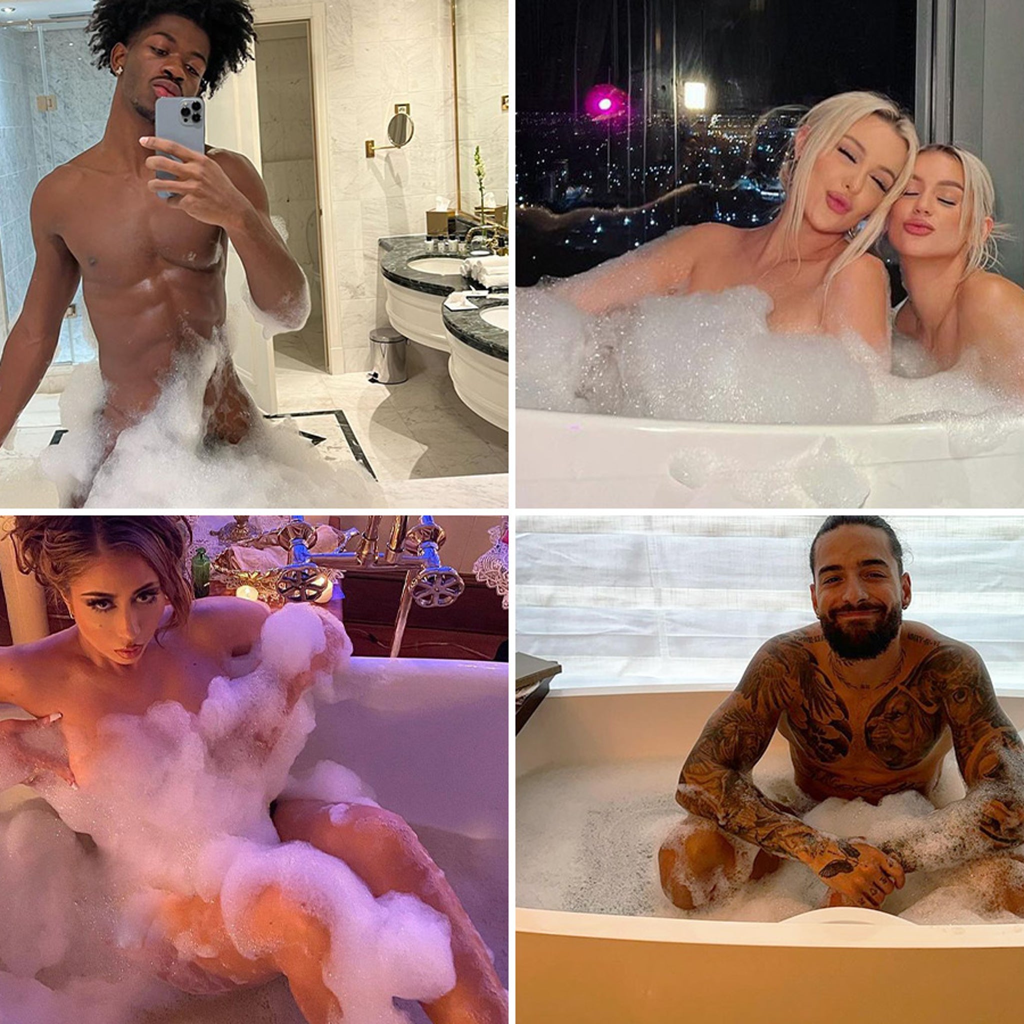 Stars In Bubble Baths -- Happy National Bubble Bath Day!