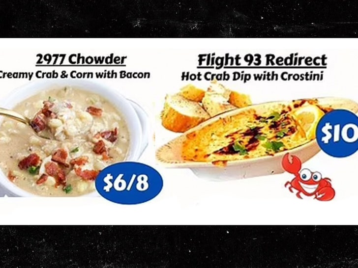 911-themed seafood menu