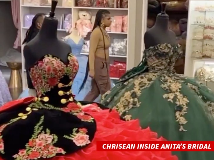 Chrisean Inside Anita’s Bridal