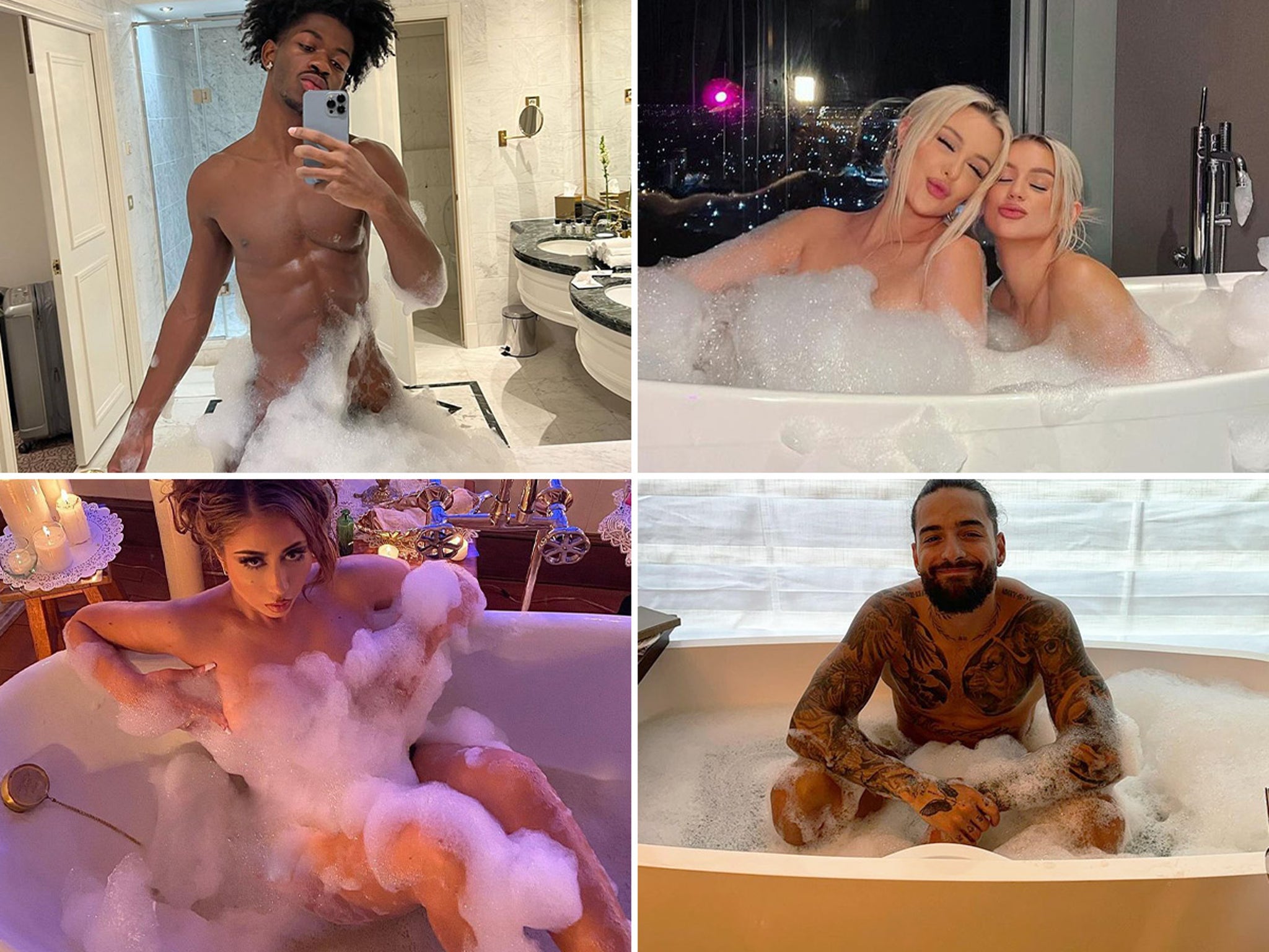 Stars In Bubble Baths -- Happy National Bubble Bath Day!