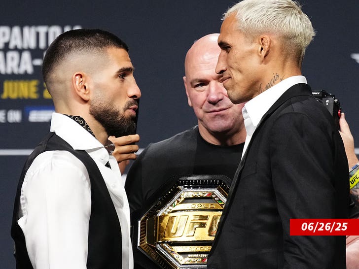 Ilia Topuria of Germany and Charles Oliveira ufc getty