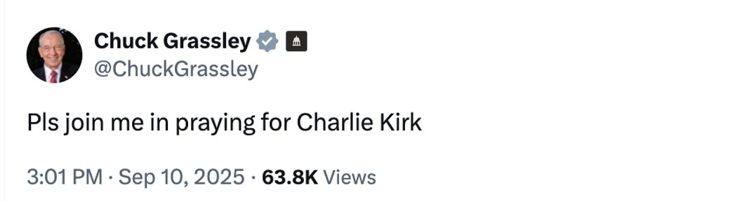 Politicians React To Charlie Kirk Shooting  1