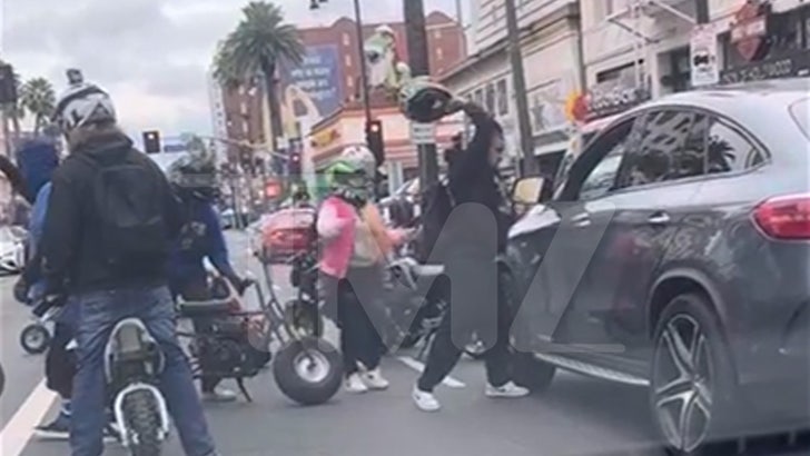 Motorcyclist punches car window｜TikTok Search