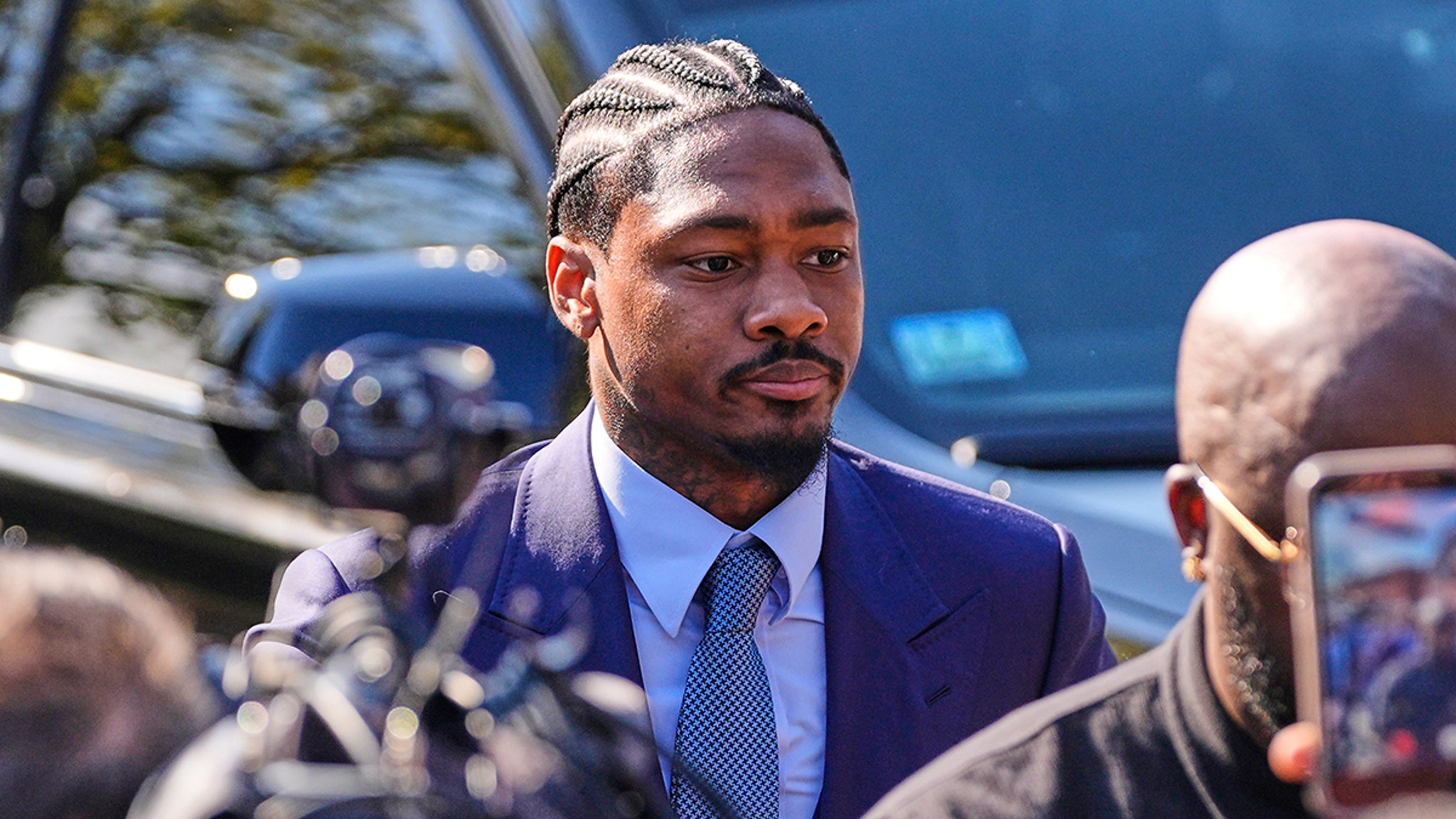Stefon Diggs Arrives In Court For Personal Chef Assault Trial