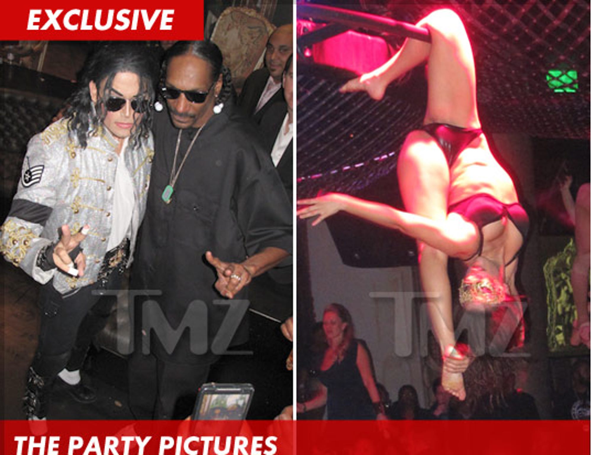 Snoop Dogg -- Partying with Fake MJ & FLEXIBLE Half Naked Chicks