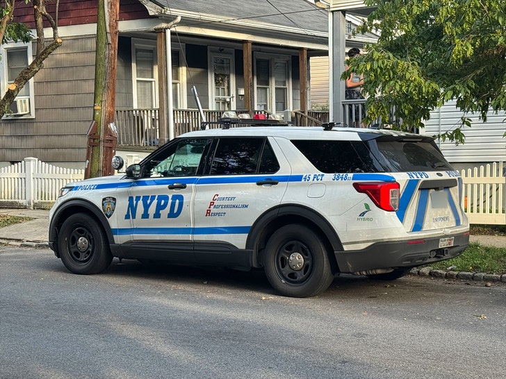 Cop car outside Vinny pastore home Peter Gerber 2