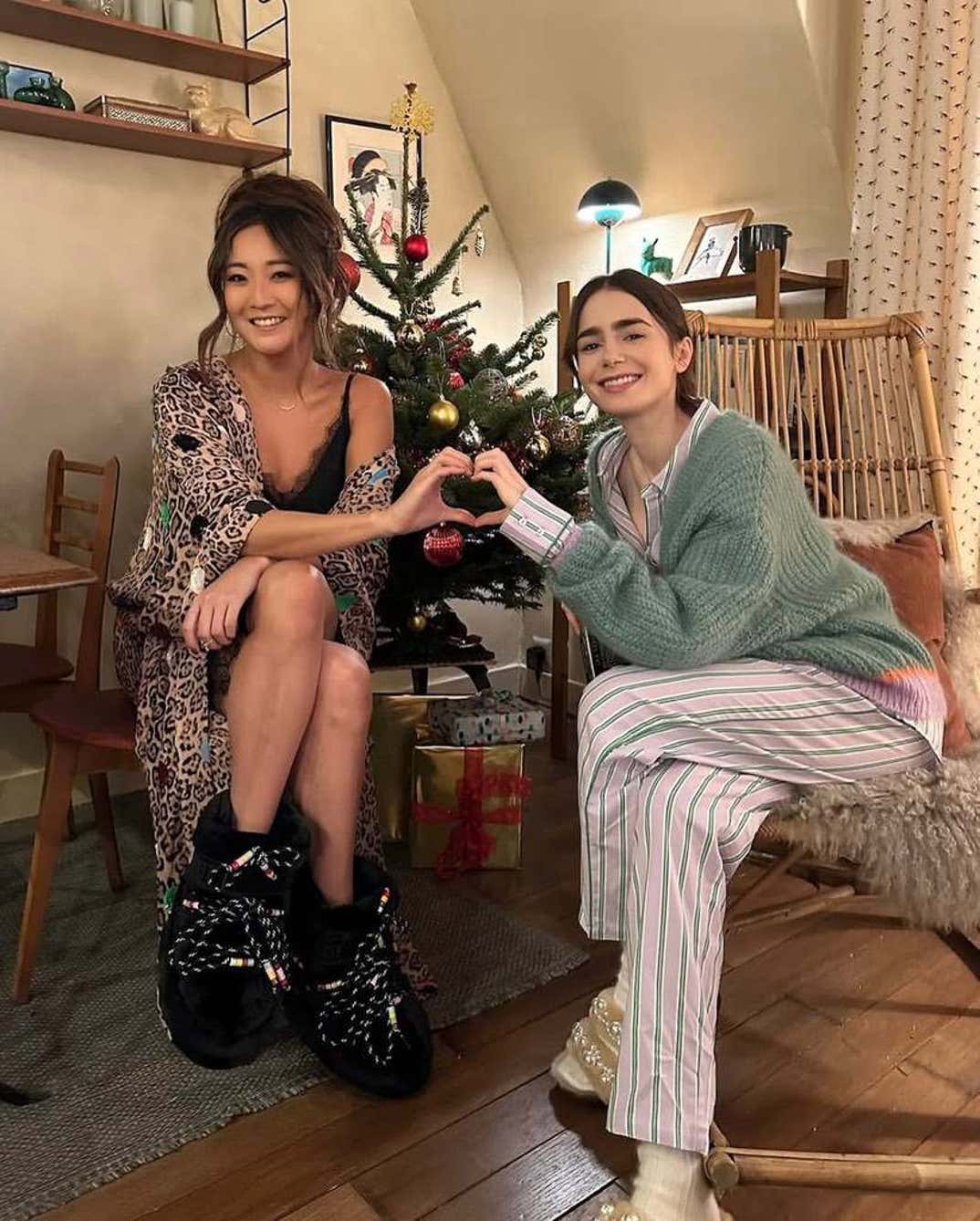 Ashley Park and Lily Collins