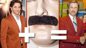 Bradley Cooper & Ron Burgundy -- Separated By a Stache