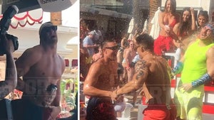 Rob Gronkowski and Mojo Rawley Party Shirtless In Vegas With Hot Chicks In Bikinis