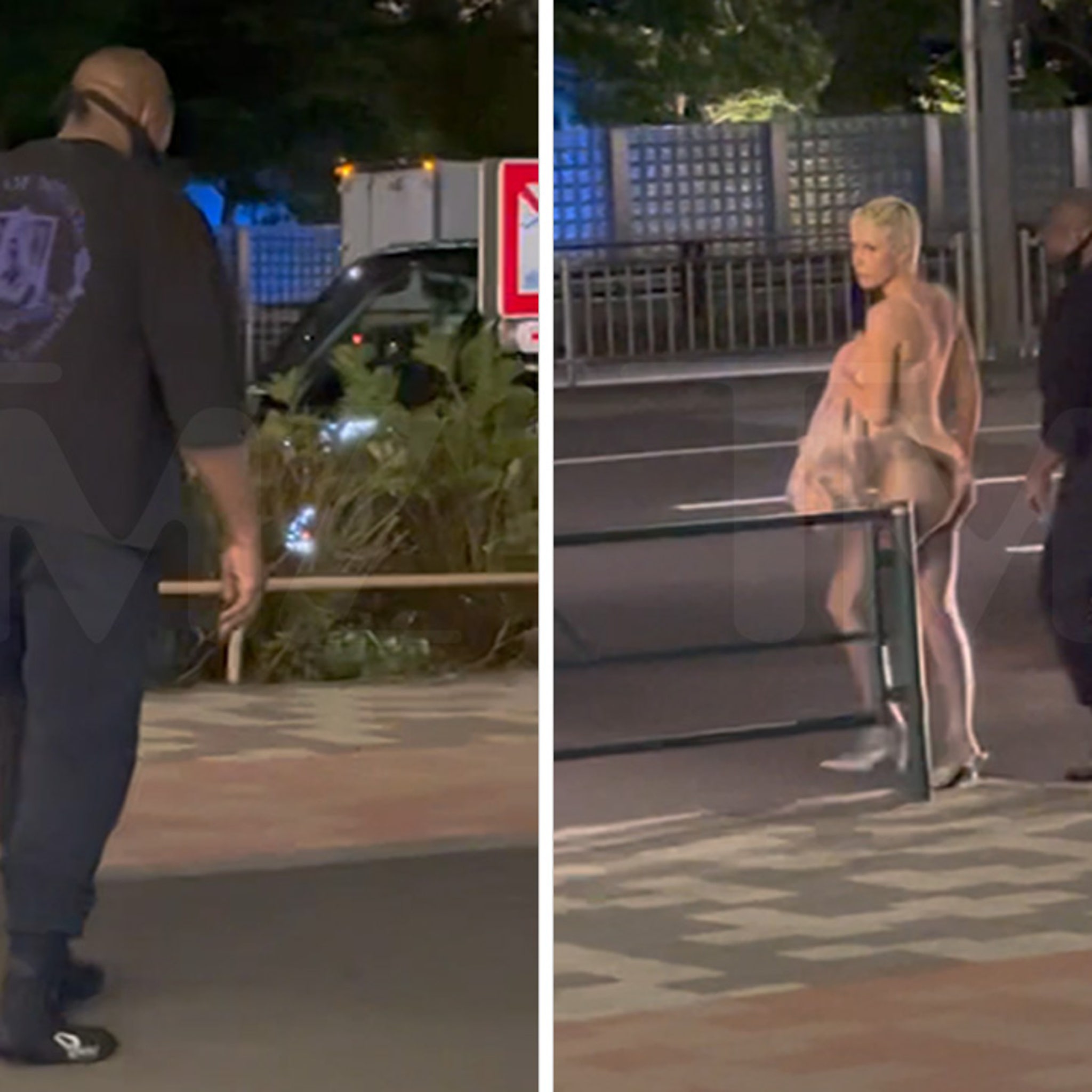 Las Vegas Issues on X: Kanye West and his wife Bianca Censori have been  spotted at the Wynn. It's 47° and Bianca was barefoot wearing a bikini top.   / X