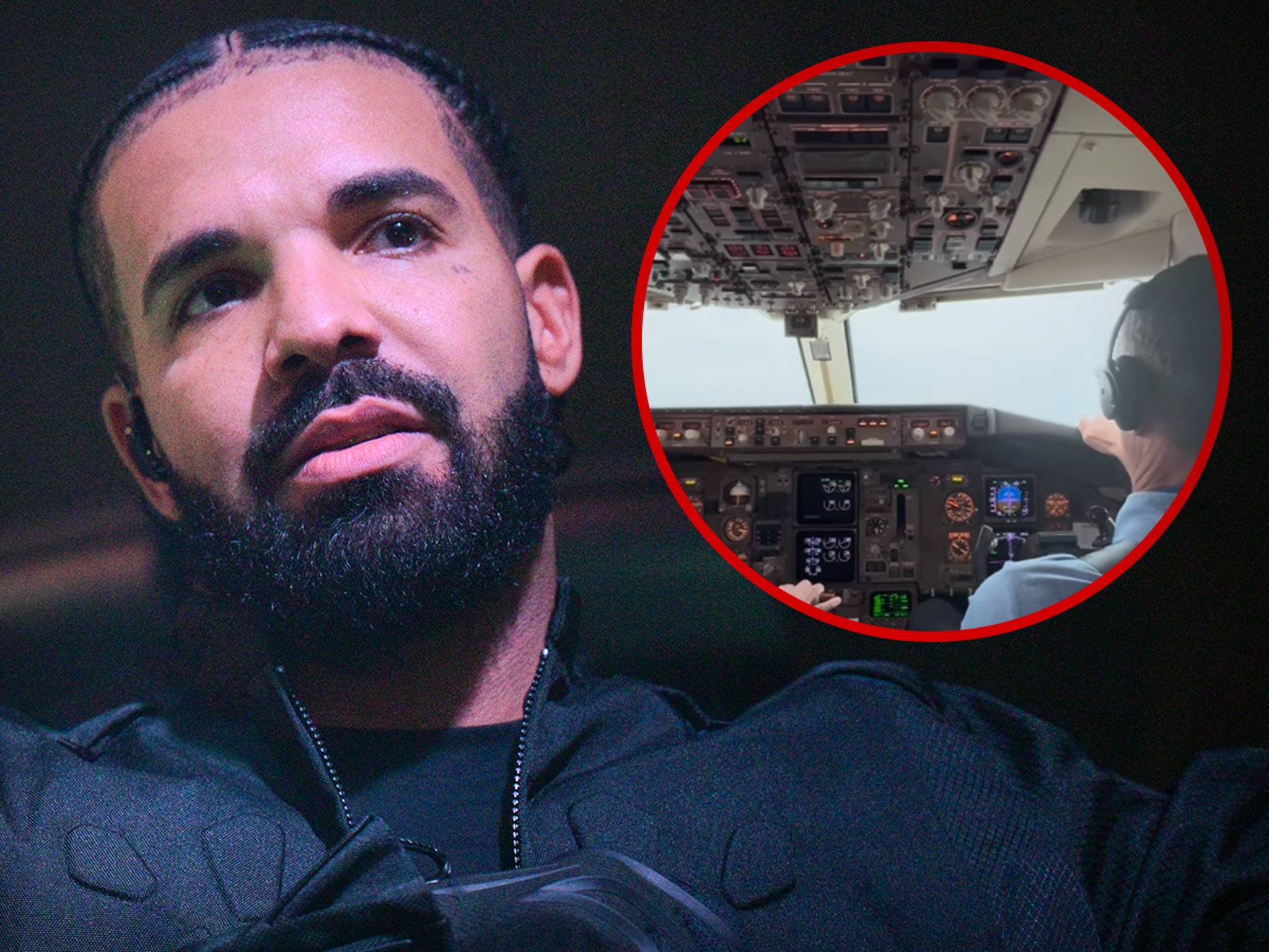 Drake Shows Pilots Landing Private Plane In Low Visibility, Video From  Cockpit