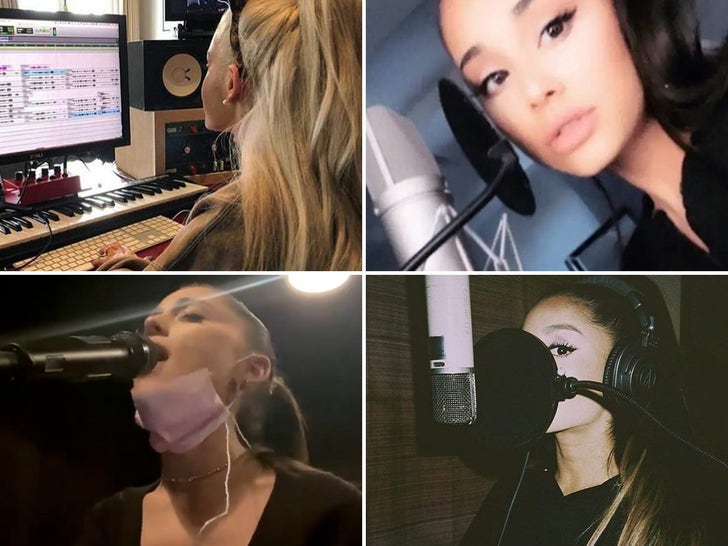 Ariana Grande In The Recording Studio