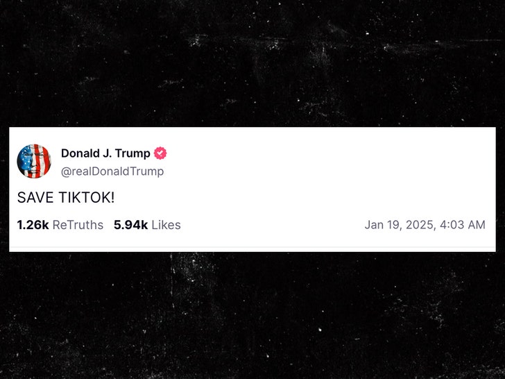 Donald Trump salve o tiktok verdade social