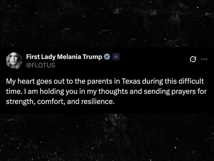 melania trump texas flood tweet x
