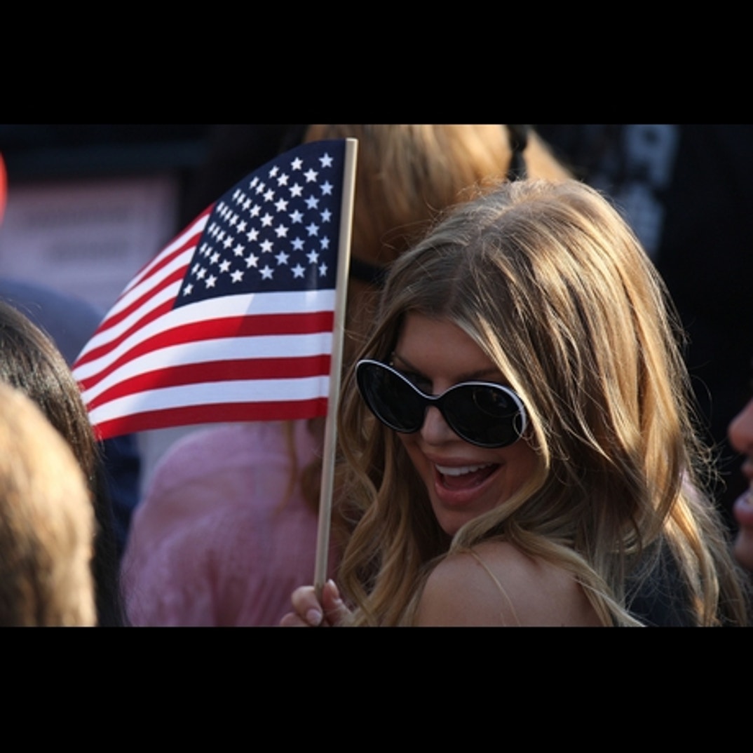 Fergie knows how to party in the US of A!