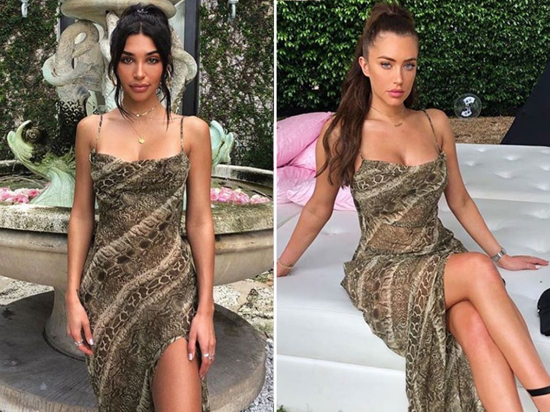 Chantel Jefferies (26) vs. Anastasia Karanikolaou (21) -- Snakeskin Dress Edition