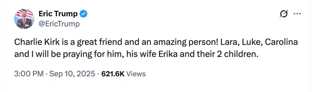 Politicians Reach To Charlie Kirk Shooting 1