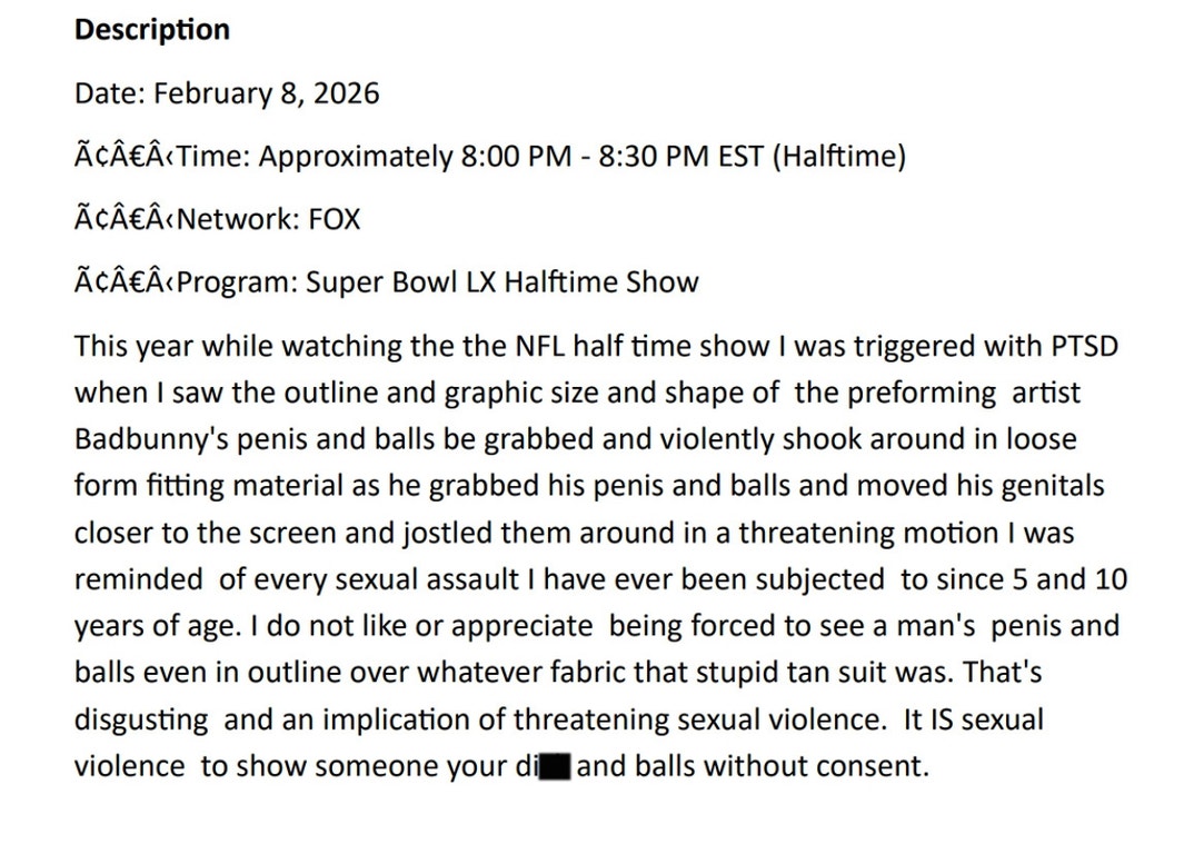 Super Bowl Half Time Complaints 0