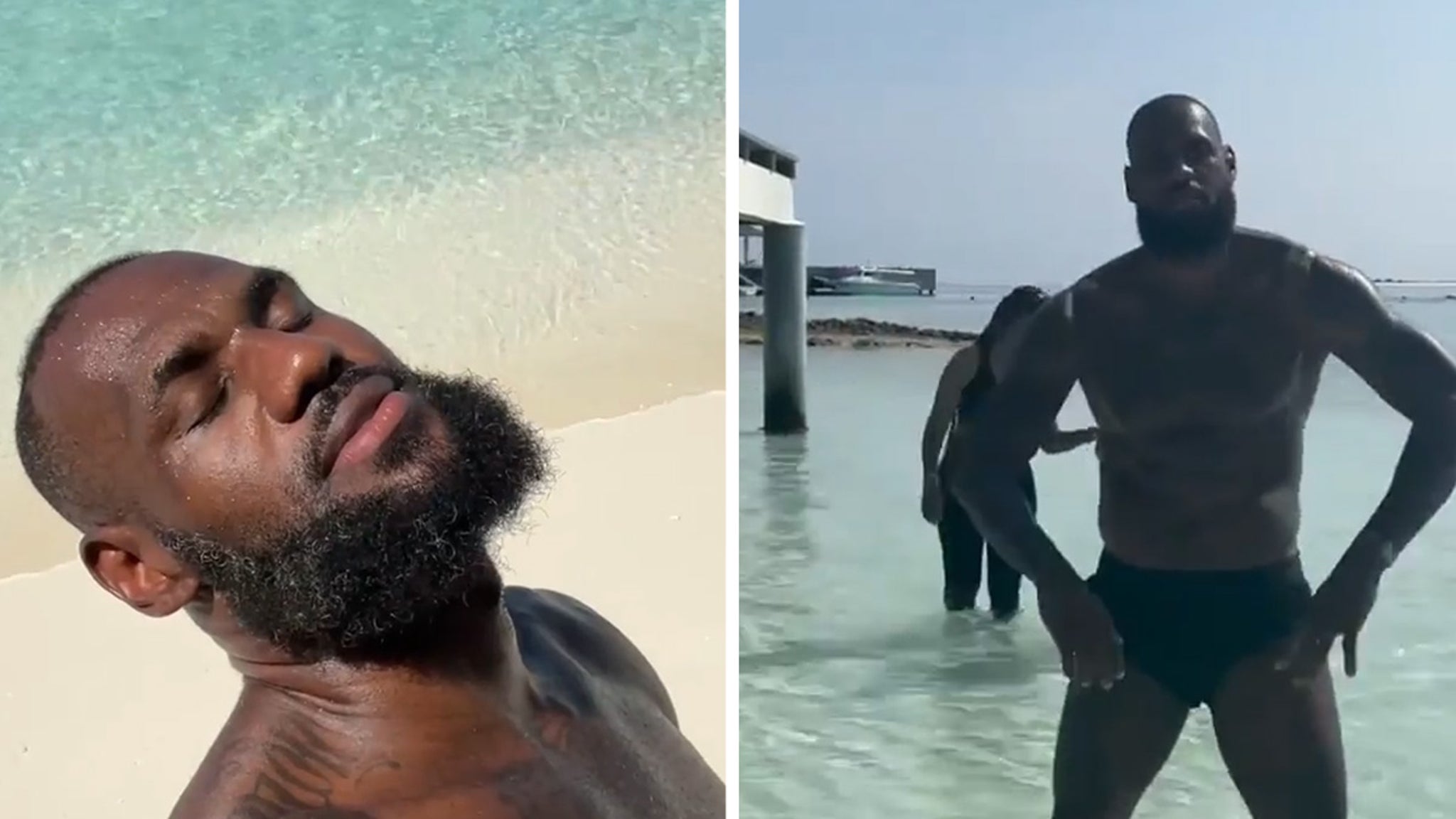 LeBron James montre son corps déchiqueté pendant ses vacances aux Maldives
