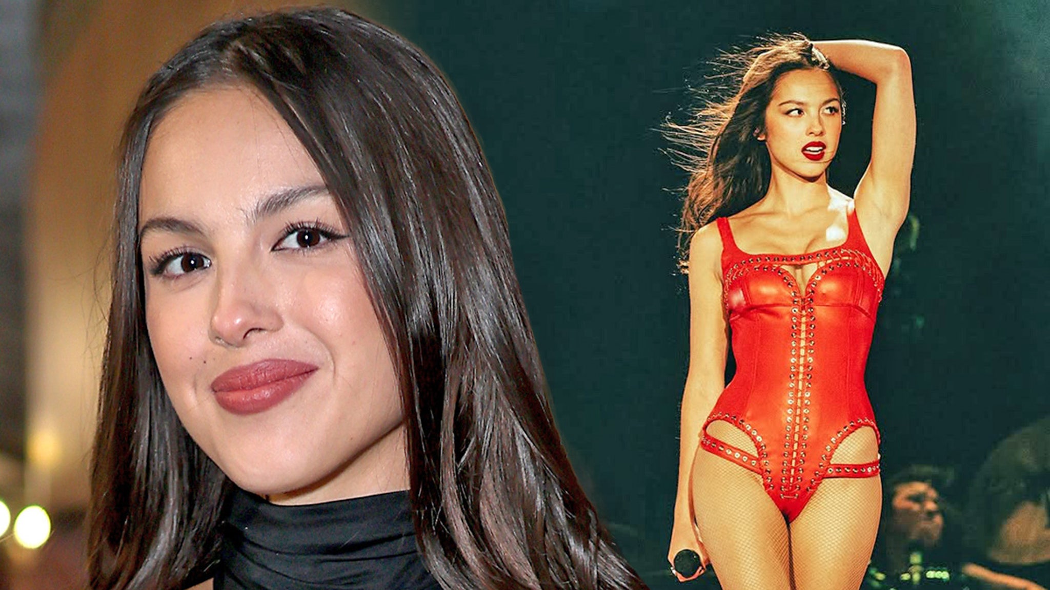 Olivia Rodrigo Turns Heads in Red Leather Bodysuit at Lollapalooza Chile