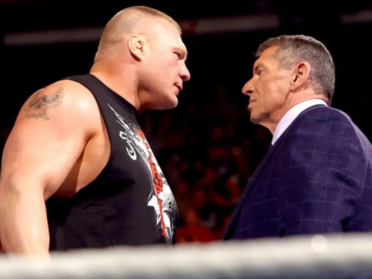 Brock Lesner e Vince McMahon W.