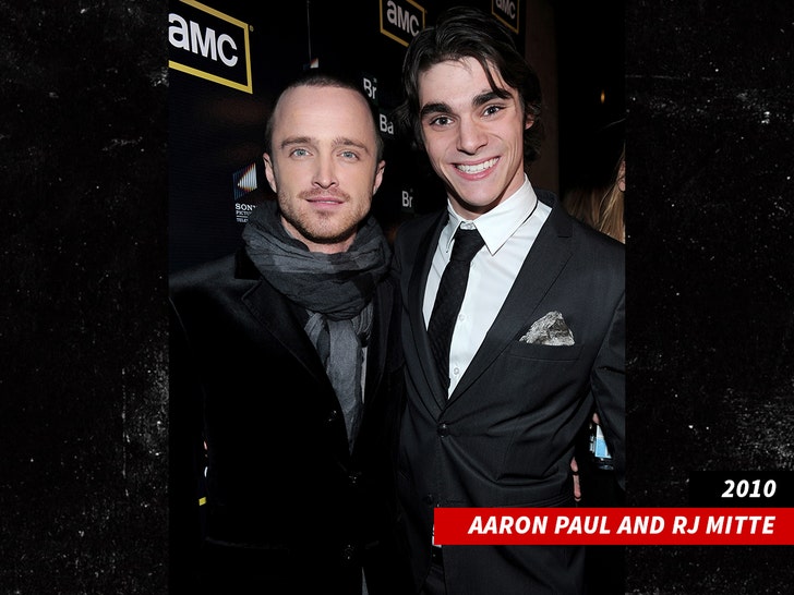 Aaron Paul and RJ Mitte getty 1