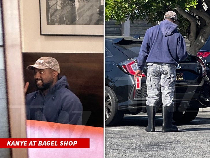 Kanye forgot where he left his shoes again. 🤔 #kanyewest
