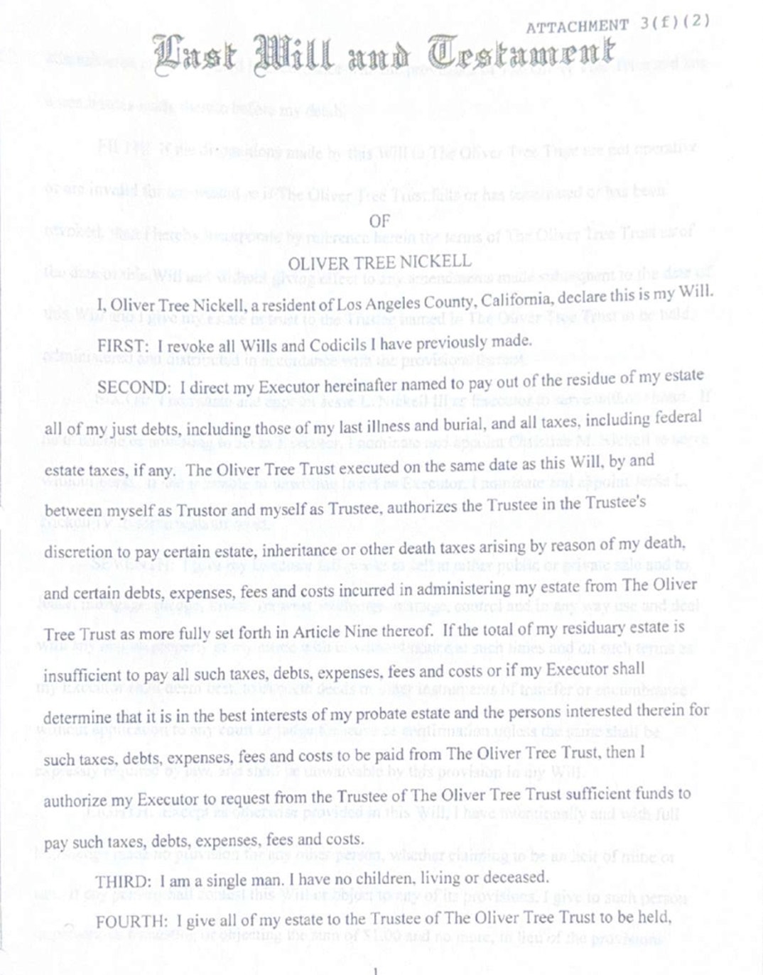 Oliver Tree Petition To Administer Estate 0
