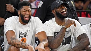 LeBron James and Anthony Davis Bro Out With Lakers Teammates at WNBA Playoffs