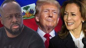 Haitian flag  Donald Trump Kamala harris Wyclef Jean