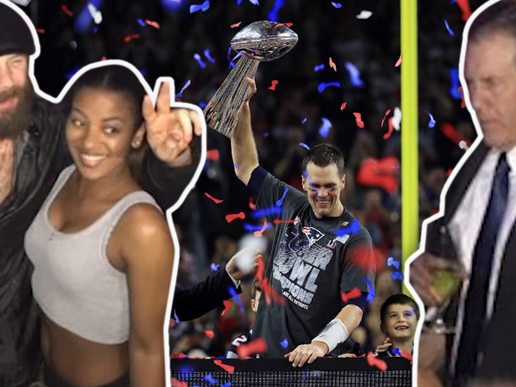 Tom Brady Chugs Beer, Flaunts 6 Rings at Patriots Super Bowl Party