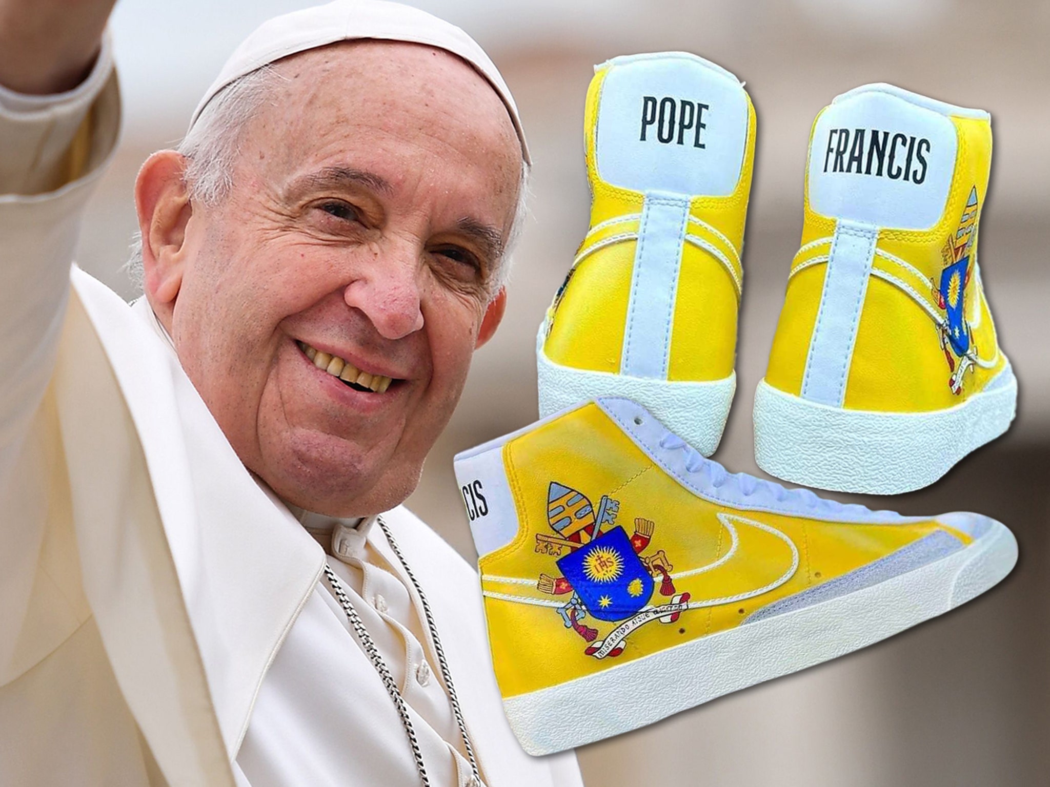 Pope Francis White Puffer Jacket