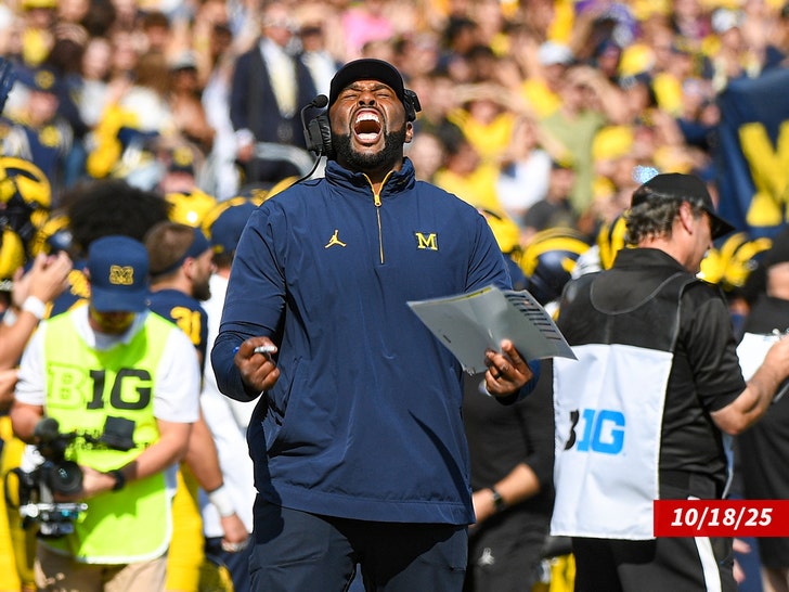 Sherrone Moore Charging Decisions Not Expected Thursday, Officials Say 1 sherrone moore sidelines getty 2